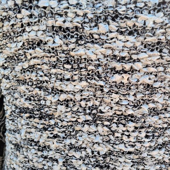 Anthropologie Escio Women's Black Ivory Long Lace Sleeve Wide Neck Sweater Sz S - Picture 8 of 16